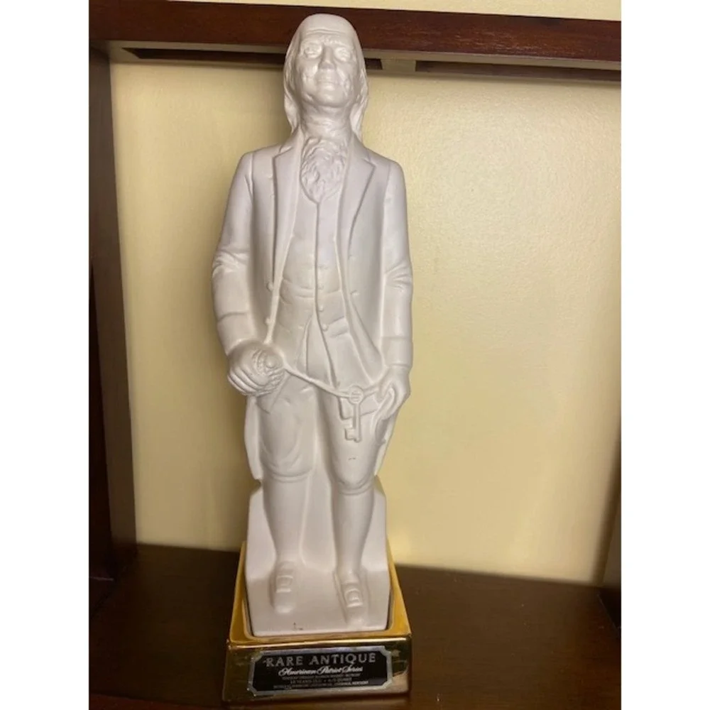 Rare Antique American Patriot Series Benjamin Franklin Bourbon Decanter Vintage